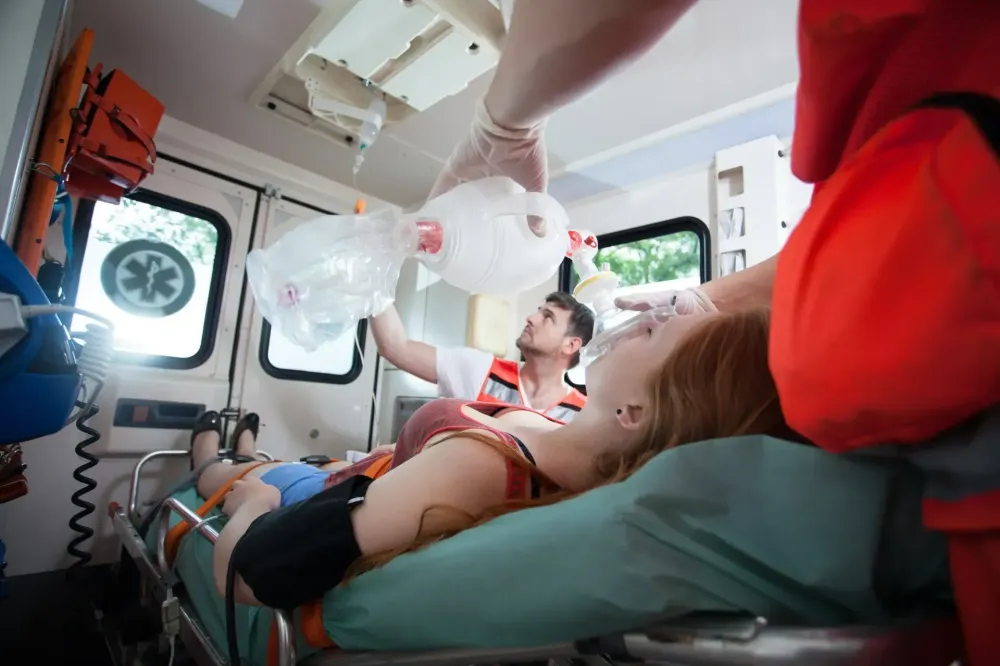 ambulance près de Massieux